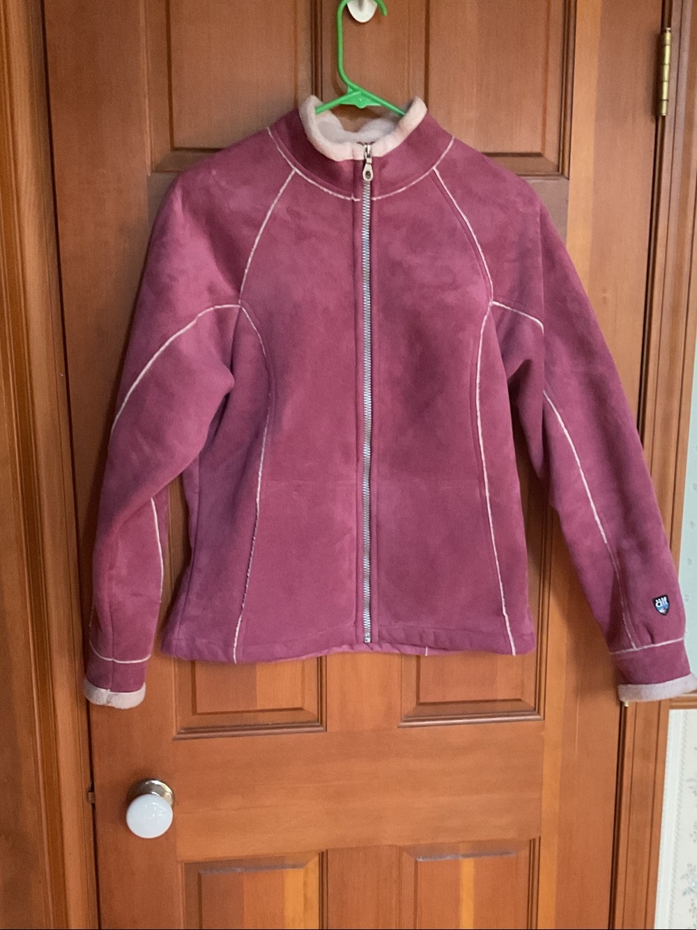 Women's Mauve Teddy-Lined Zip Front Jacket
